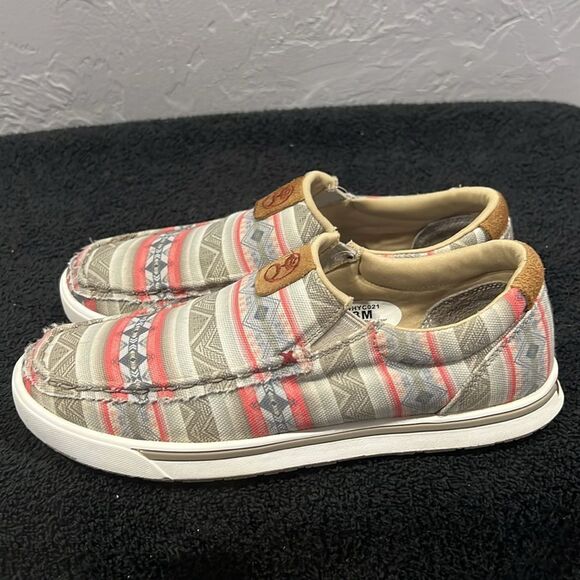 🔥 TWISTED X HOOEY SLIP-ON LOPER Western Aztec Boho Loafer Shoes Women Sz 8M- EU - Picture 7 of 15